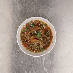 Статья - Холодный острый суп с паровыми баклажанами