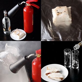 Как охладить водку и сало огнетушителем