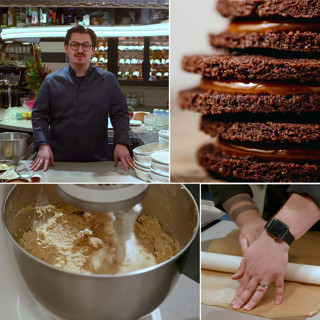 Как приготовить шоколадное печенье с брусникой