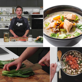 Как приготовить вкусный кокосовый суп с лососем и рисом