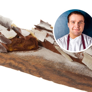 Как сделать рождественское полено без муки