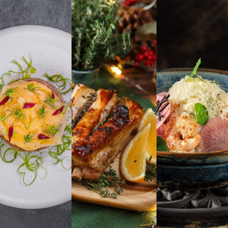 Винегрет, холодец из языка и корейка в глазури