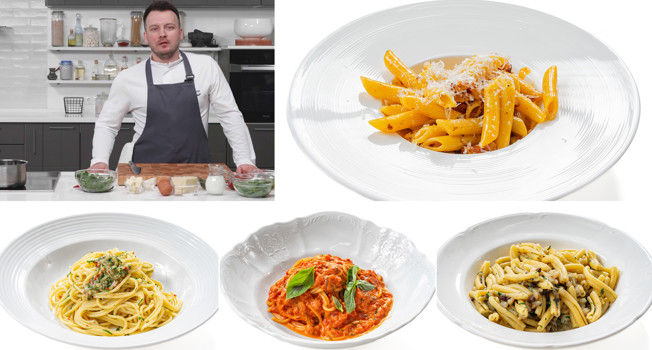 Четыре пасты на ужин фото