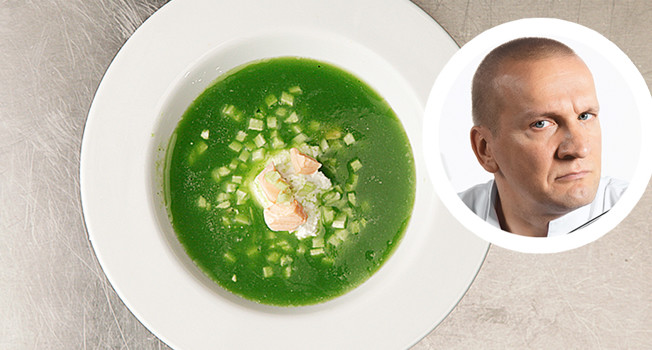 Холодный огуречный суп фото