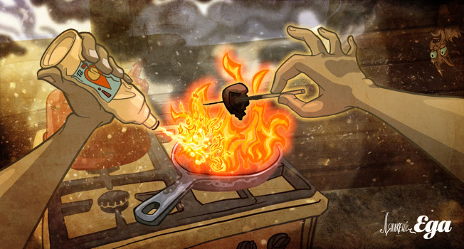 Как добиться от обычной плиты эффекта мангала  фото