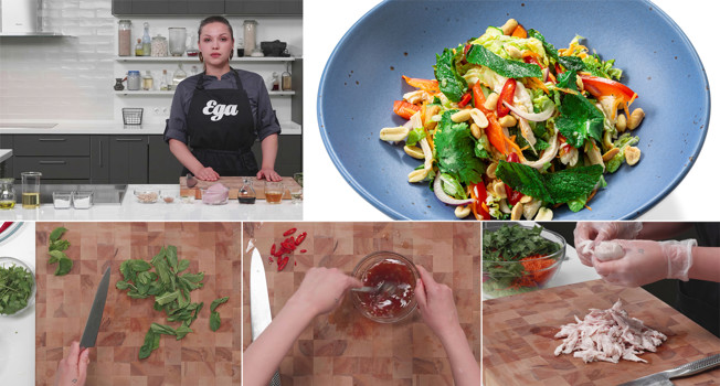 Как готовить летний салат с курицей по-вьетнамски фото