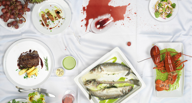 Как накрыть новогодний стол фото