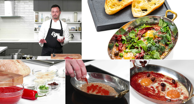 Как приготовить как шеф шакшуку на завтрак фото