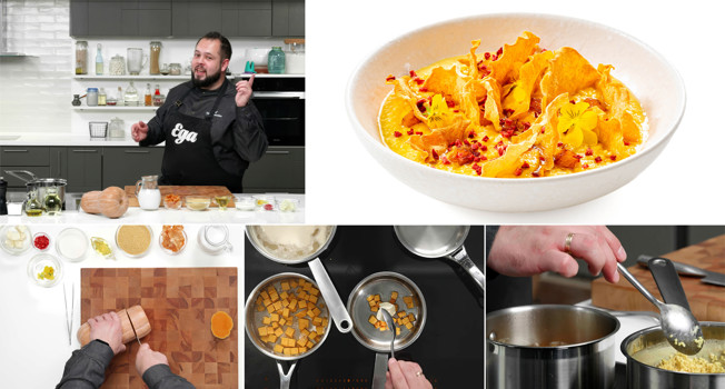 Как приготовить пшенную кашу с тыквой и кокосовым молоком фото