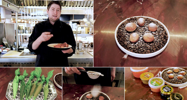 Как сделать пончики с икрой фото