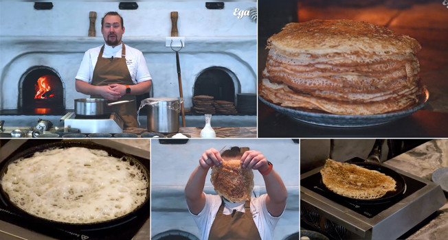 Как сделать тонкие блины с дырочками фото