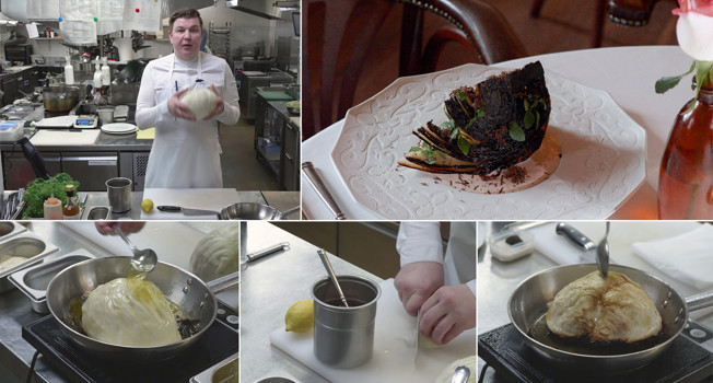 Капуста на сковороде с соусом тоннато фото