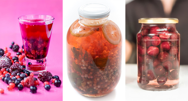 Компоты с вишней, смородиной и другими ягодами фото