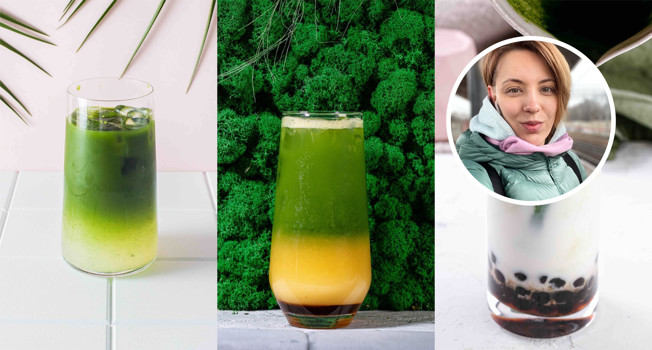 Летние лимонады с матча фото