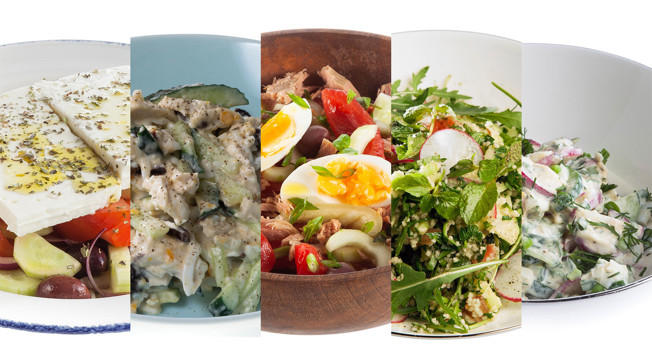 Летние салаты с огурцами фото