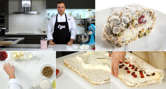 Меренговый рулет фото