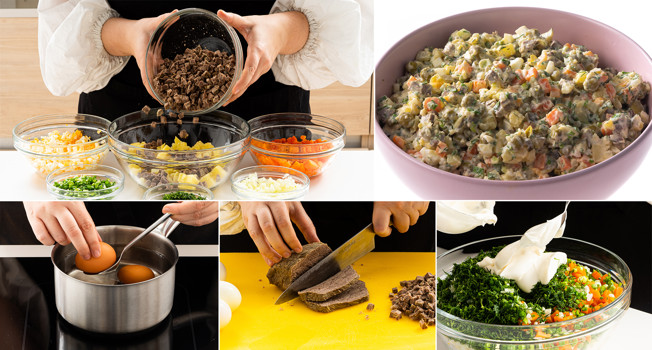 Оливье — классический рецепт фото