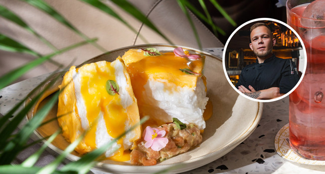 Омлет Пуляр с лососем  фото