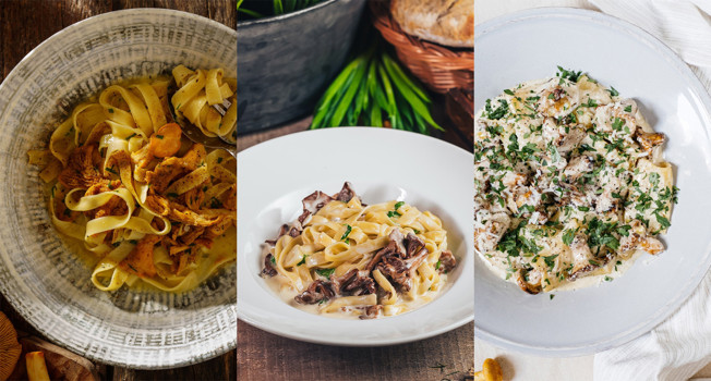 Паста с лисичками  фото