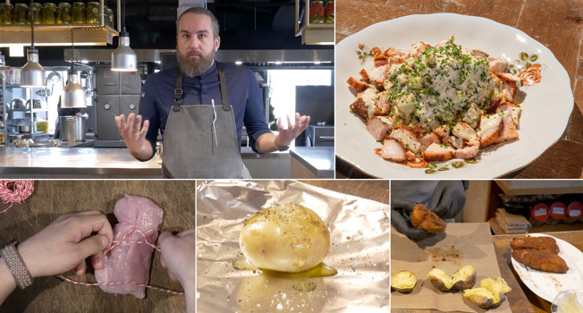 Простой и вкусный салат из вчерашней индейки фото