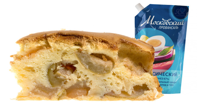 Шарлотка на майонезе фото