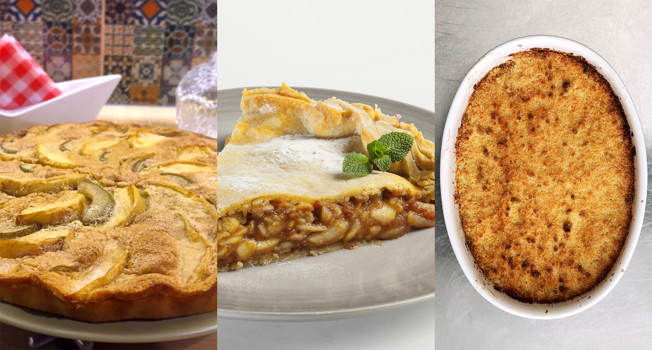 Три классических яблочных пирога фото