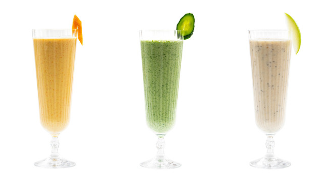 Три простых смузи из кефира фото