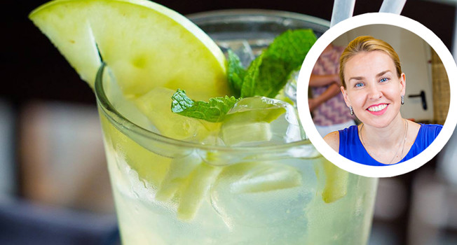 Яблочный джин-тоник фото