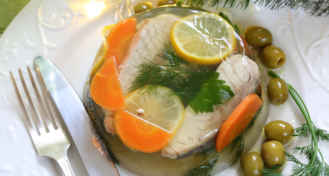 Заливное из рыбы: рецепты, секреты и украшения фото