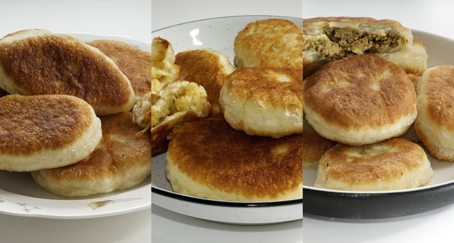 Жареные пирожки на сковороде фото