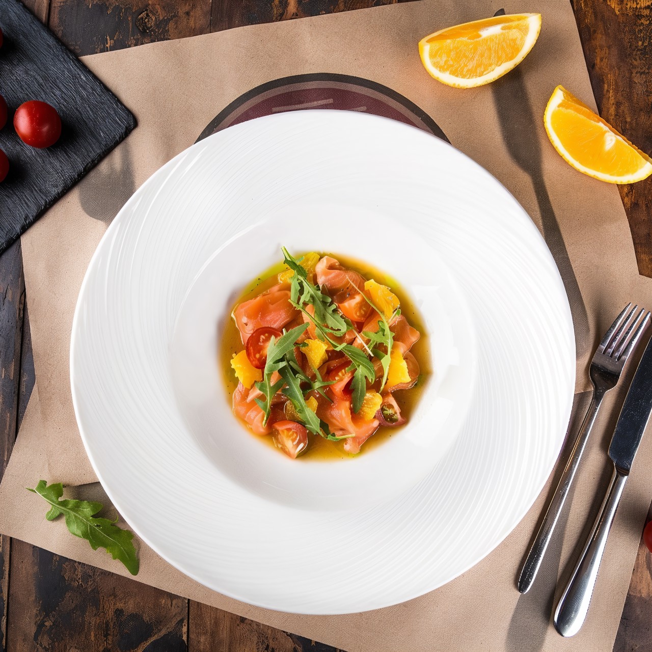 Севиче из лосося c соусом Понзу