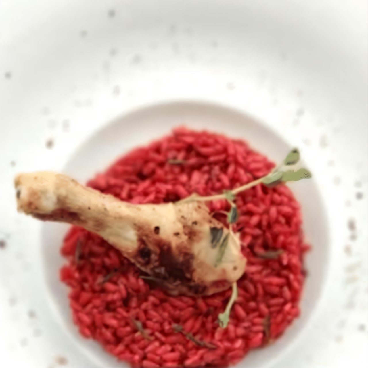 Свекольное ризотто с курицей