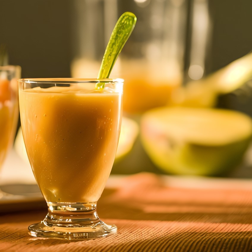 Абрикосовый фраппе с мороженым