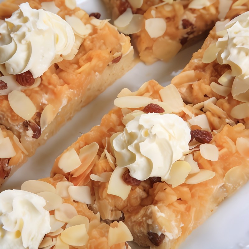 Абрикосово-апельсиновое песочное пирожное с миндалем