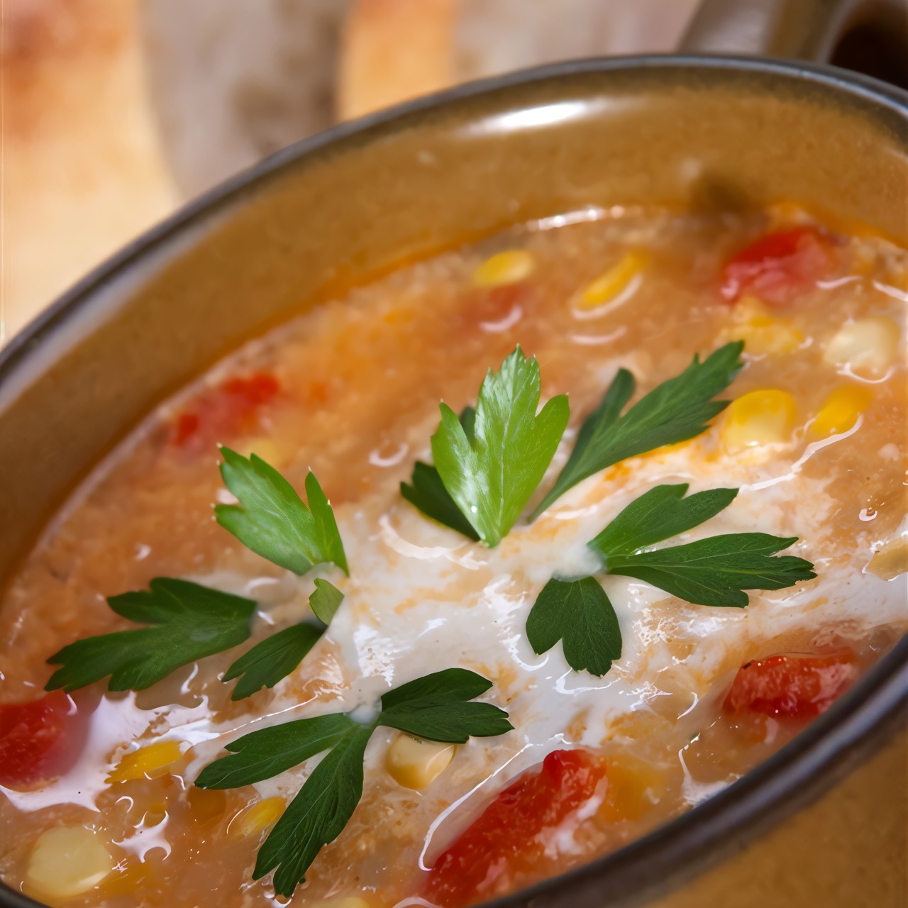 Африканский кокосовый суп с нутом и карри