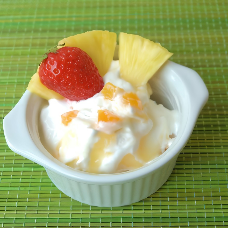 Ананасовое йогуртовое мороженое с ромом