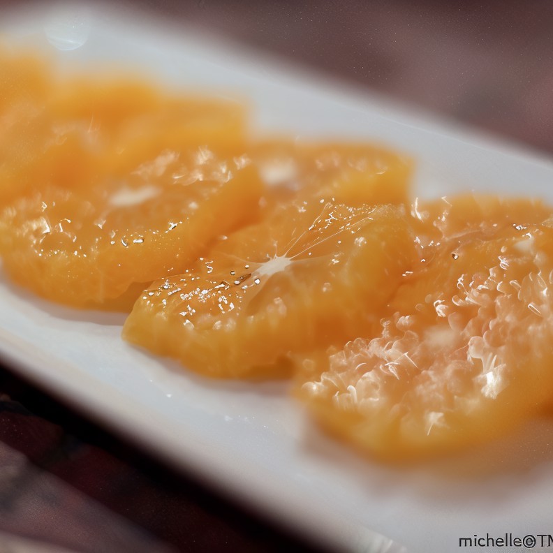 Апельсины под легким соусом с корицей