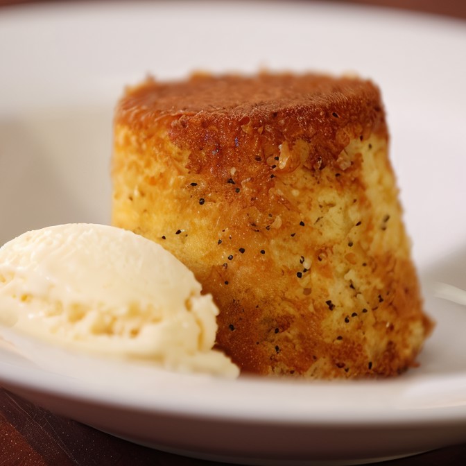 Апельсиновые кексы без муки с маком и ванильным мороженым