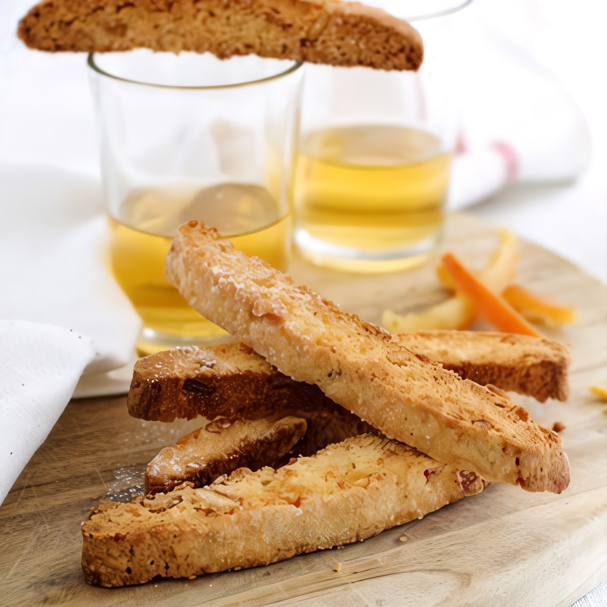 Апельсиновое бискотти с белым шоколадом