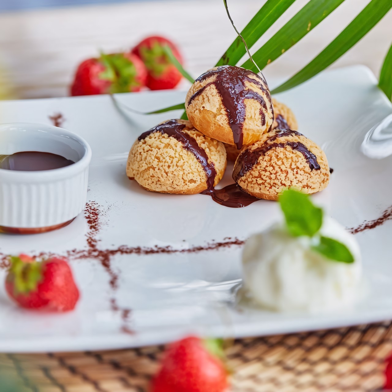 Апельсиновые профитроли