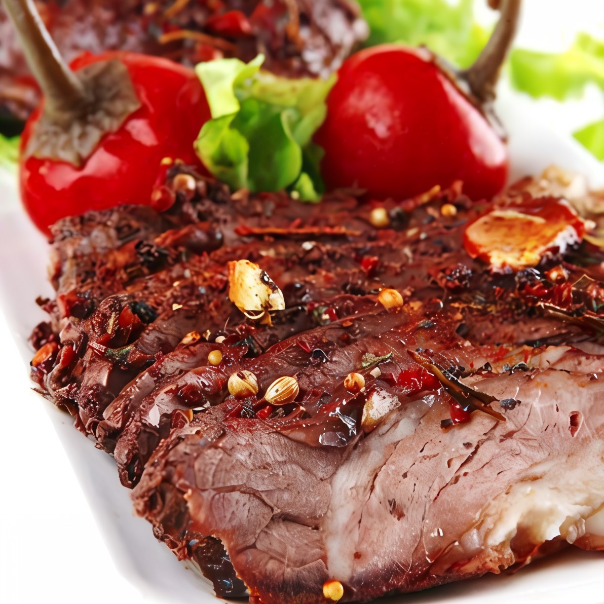 Ароматные говяжьи стейки с чесноком и перцем чипотле