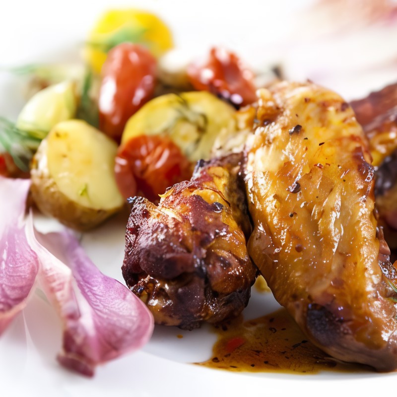 Ароматные куриные крылышки с медом и карри