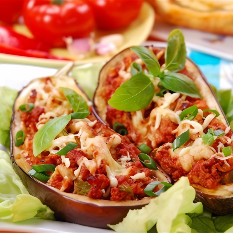 Баклажаны фаршированные овощами