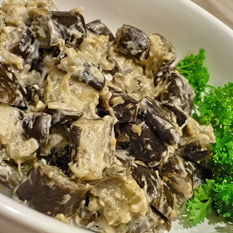 Баклажаны с луком в сметане