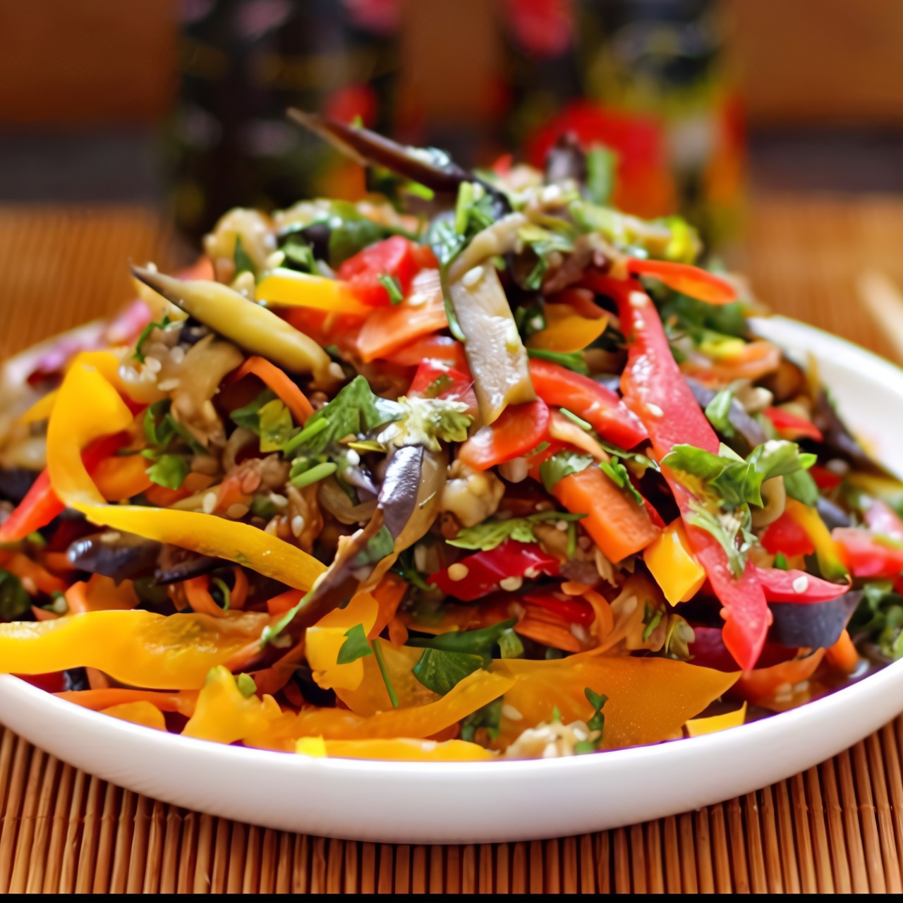 Баклажаны с курицей по-корейски