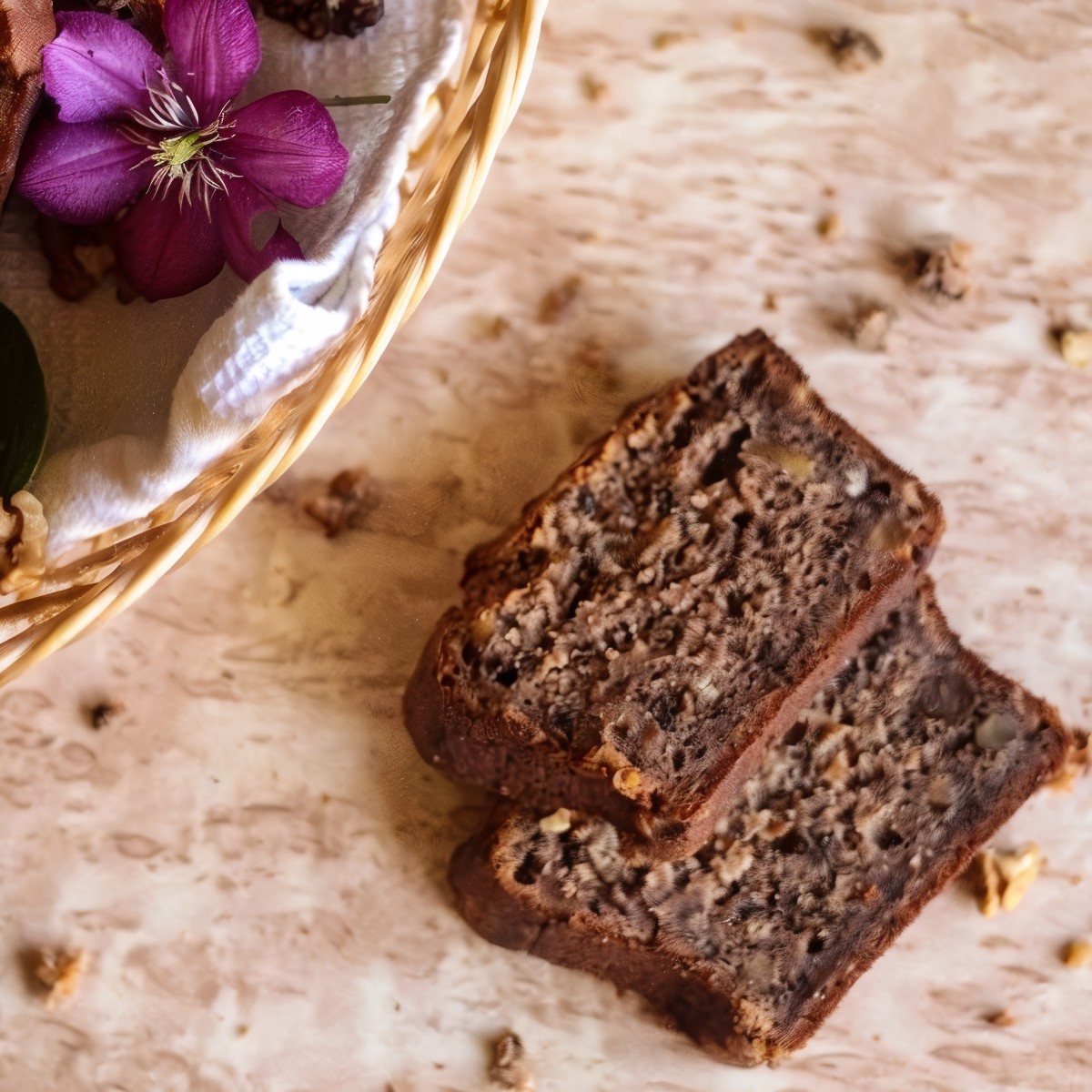 Банановый хлеб с грецким орехом