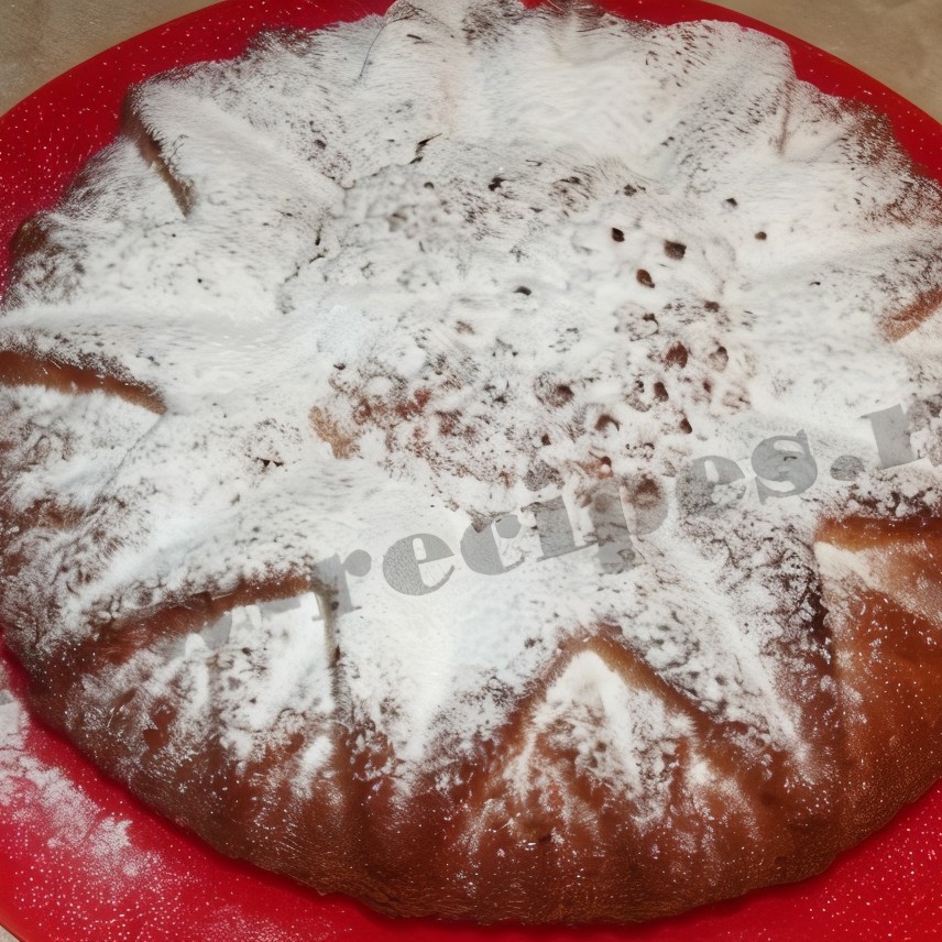 Банановый пирог с сахарной пудрой