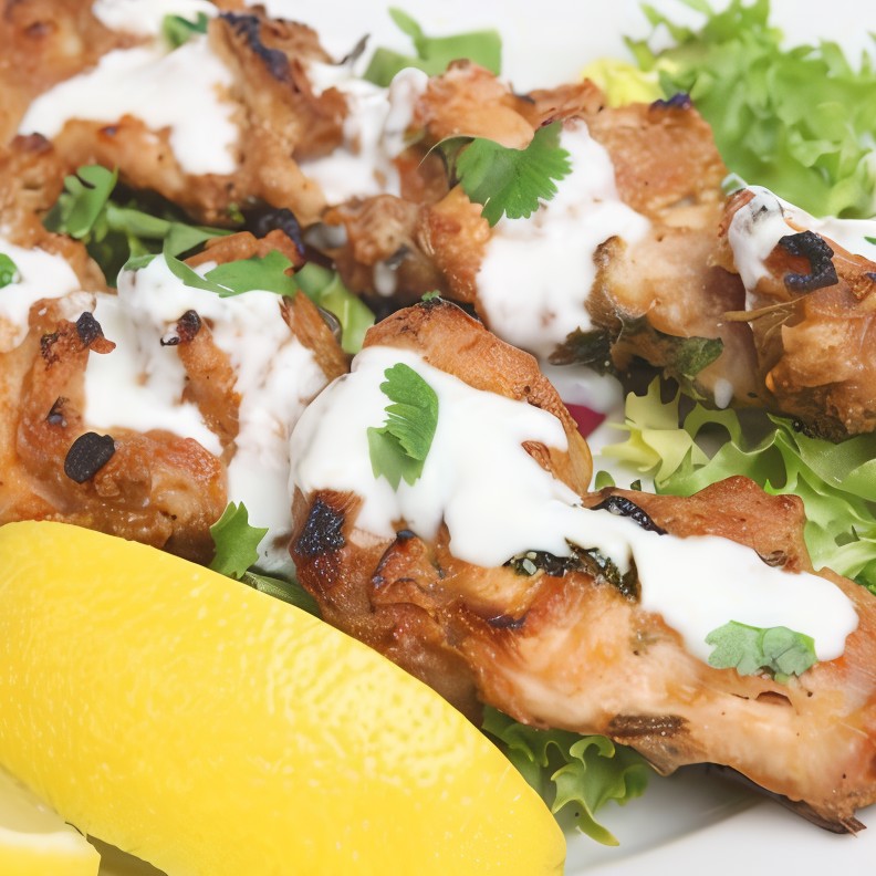 Бараньи шашлыки в марокканских специях с йогуртово-мятным соусом