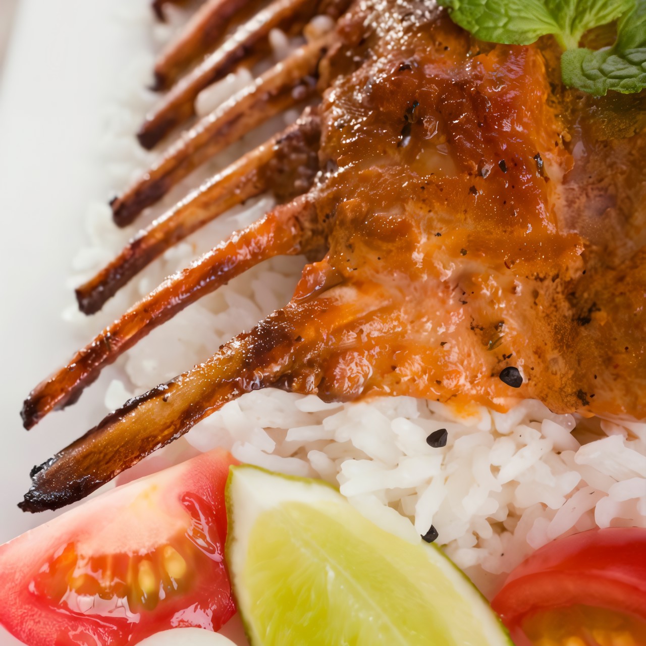 Баранина тандури с томатно-луковой сальсой