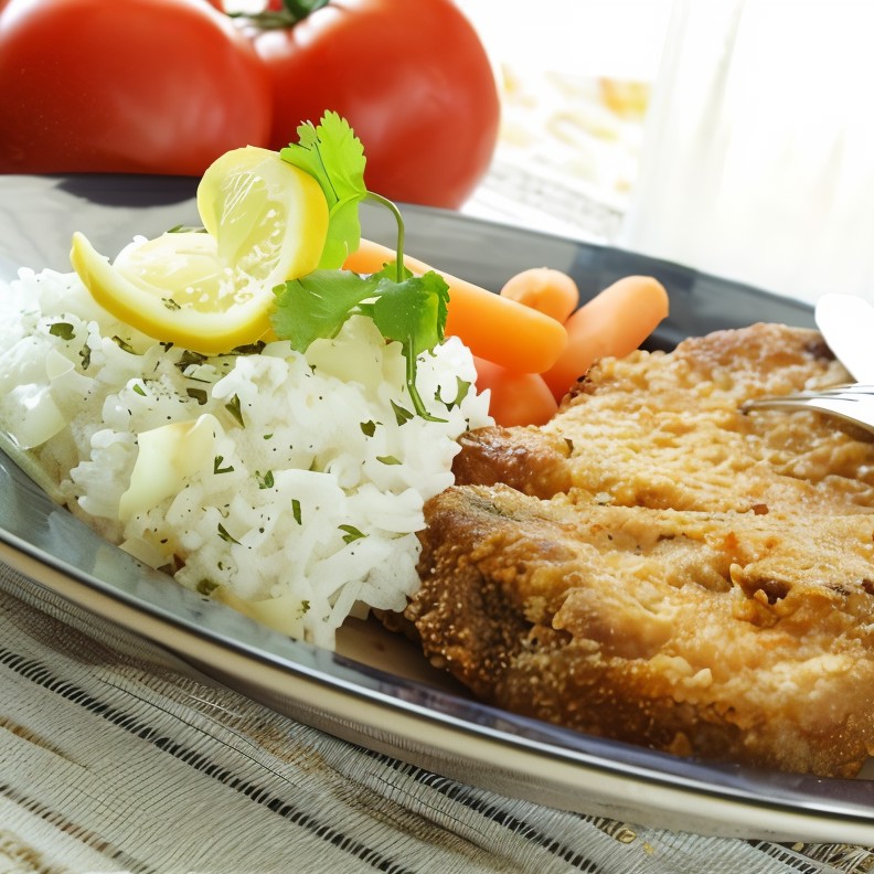 Баранья грудинка, в сухарях